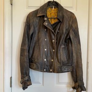 Free People lamb leather Avis jacket size Small